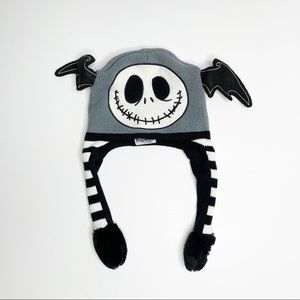 Nightmare Before Christmas Jack Skellington Flapping Bat Ear Beanie Hat Knit Cap